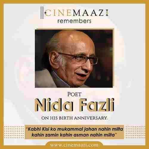 Cinemaazi remembers Nida Fazli on his birth anniversary